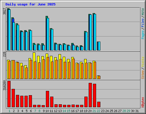 Daily usage for June 2025