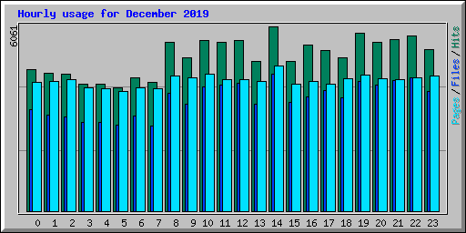 Hourly usage for December 2019