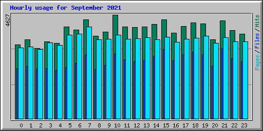 Hourly usage for September 2021