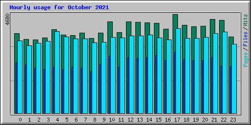 Hourly usage for October 2021
