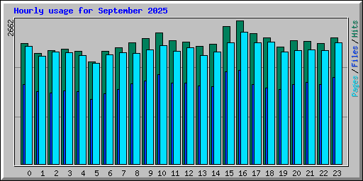 Hourly usage for September 2025