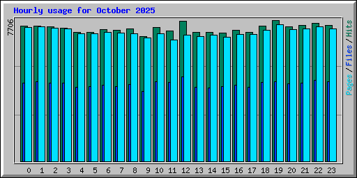 Hourly usage for October 2025