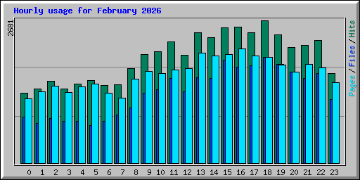 Hourly usage for February 2026