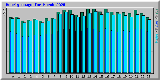 Hourly usage for March 2026